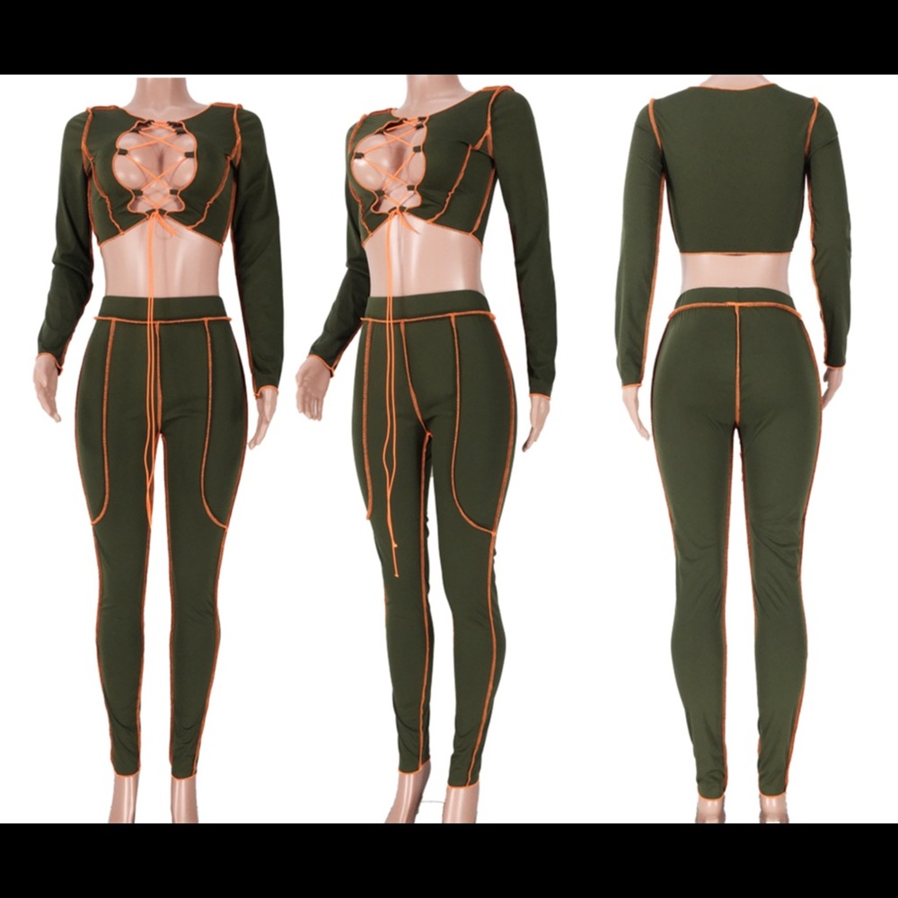 2puece tie up set